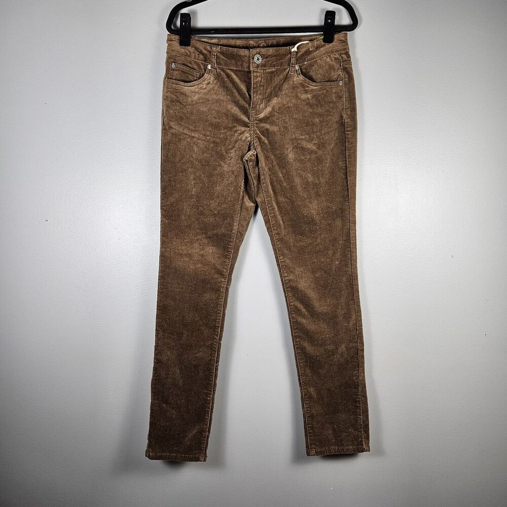Velvet Heart Retro Brown Corduroy‎ Skinny Pants Mid Rise Womens Size 31 (34x30)